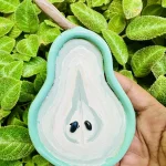pear trinket tray made with air dry clay