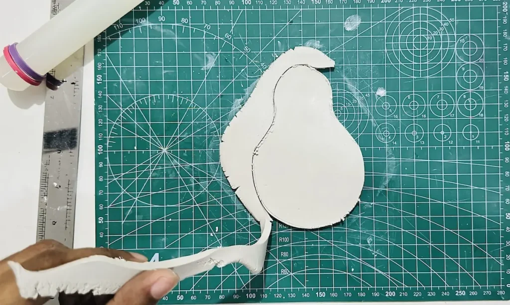 removing the excess clay