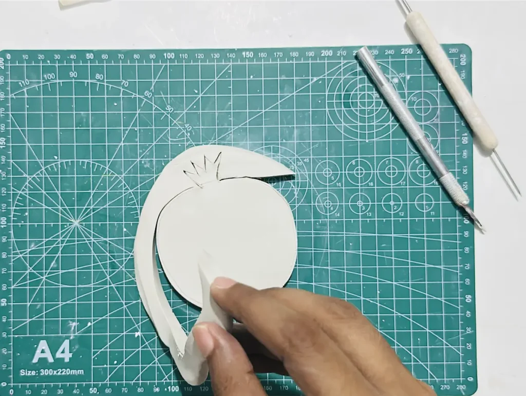 removing the excess clay
