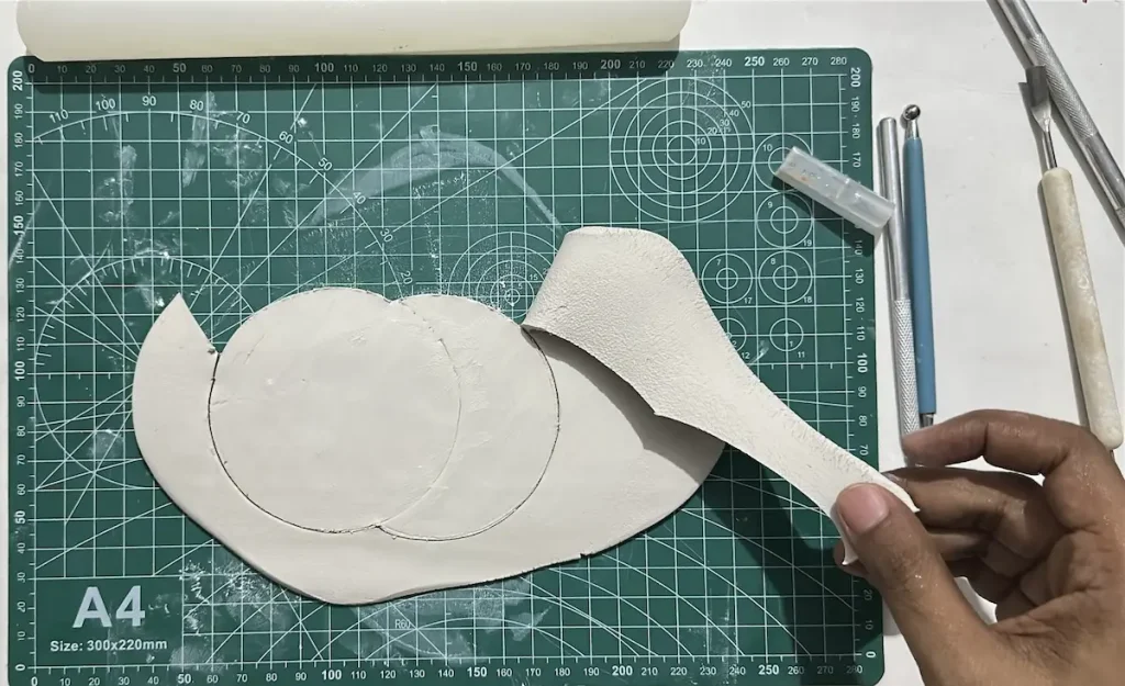 removing the excess clay