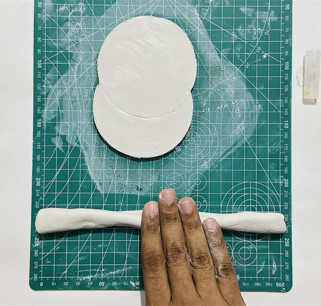 rolling to make the tray rim