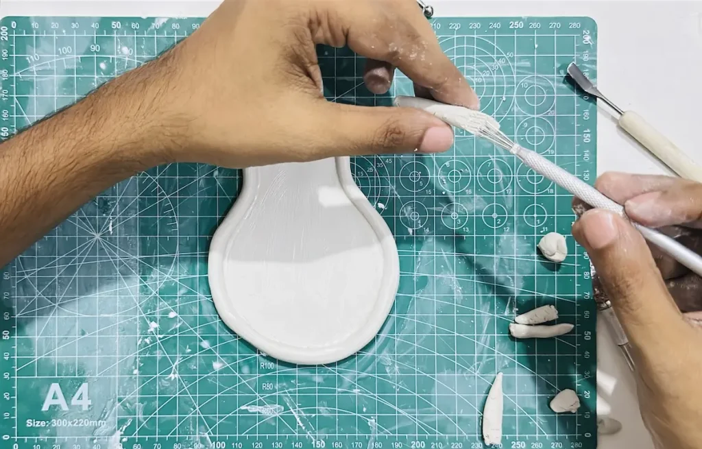 scoring the stem before attach