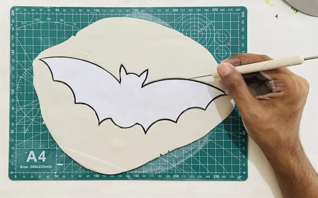 tracing the bat shape