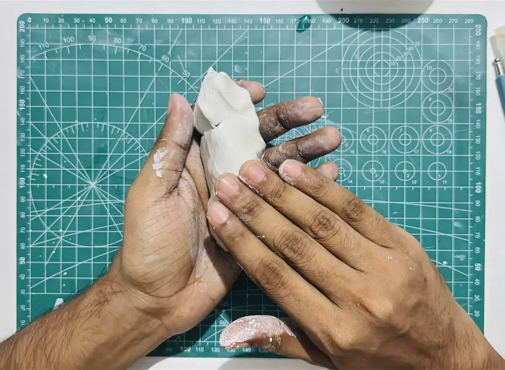 conditioning the clay