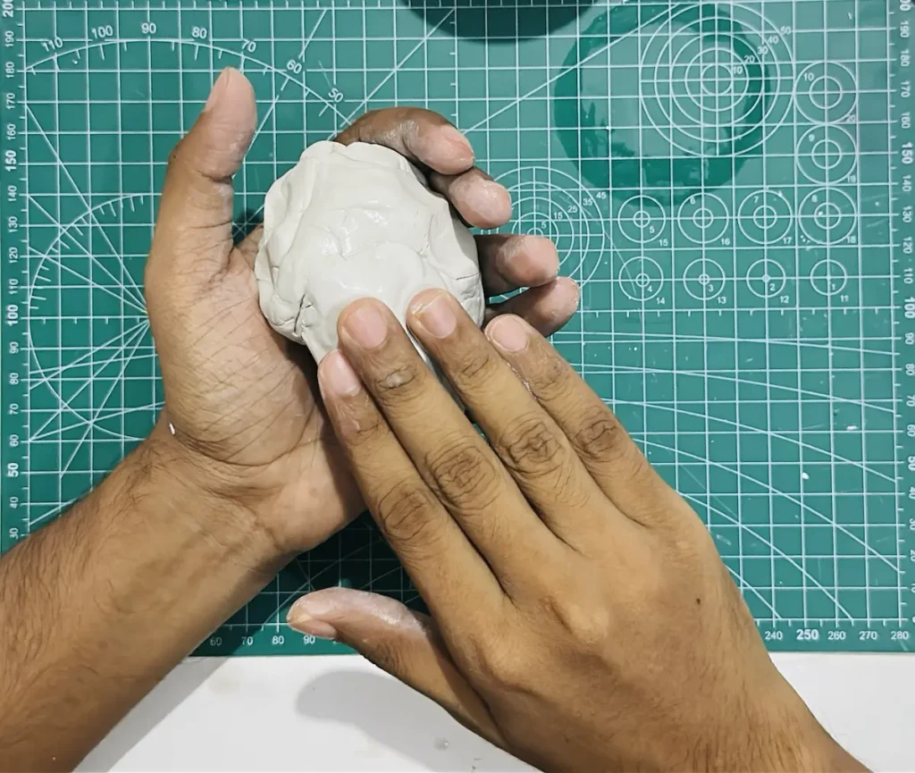 conditioning the clay