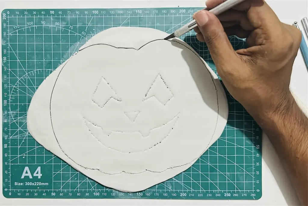 cutting the tray base