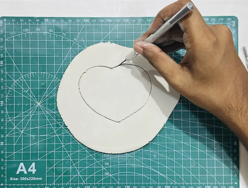cutting the tray base
