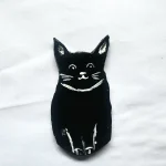 halloween cat decor made with air dry clay