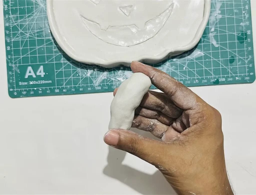 making the pumpkin stem