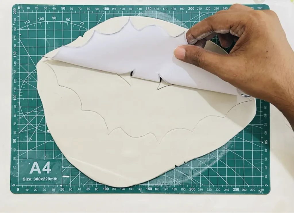 removing the paper template