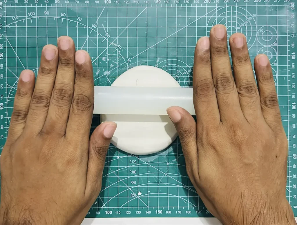 rolling the air dry clay