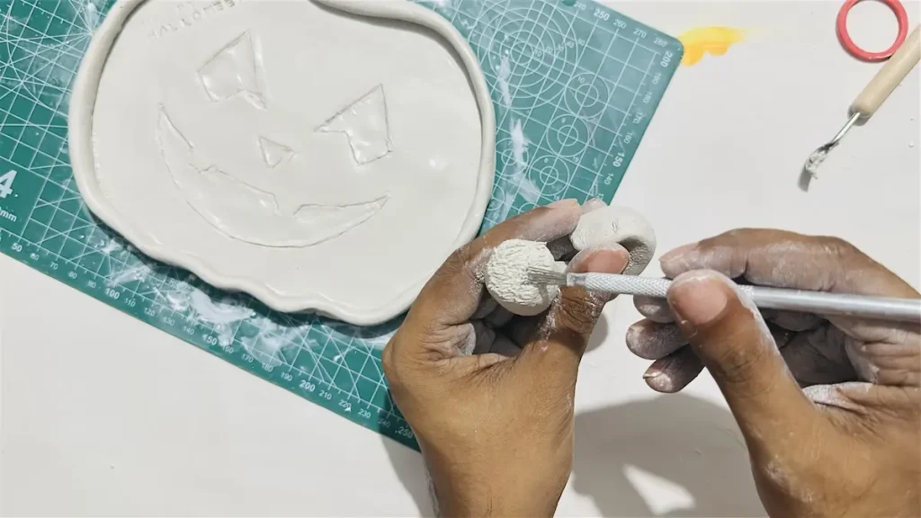 scoring the bottom of the stem before attach