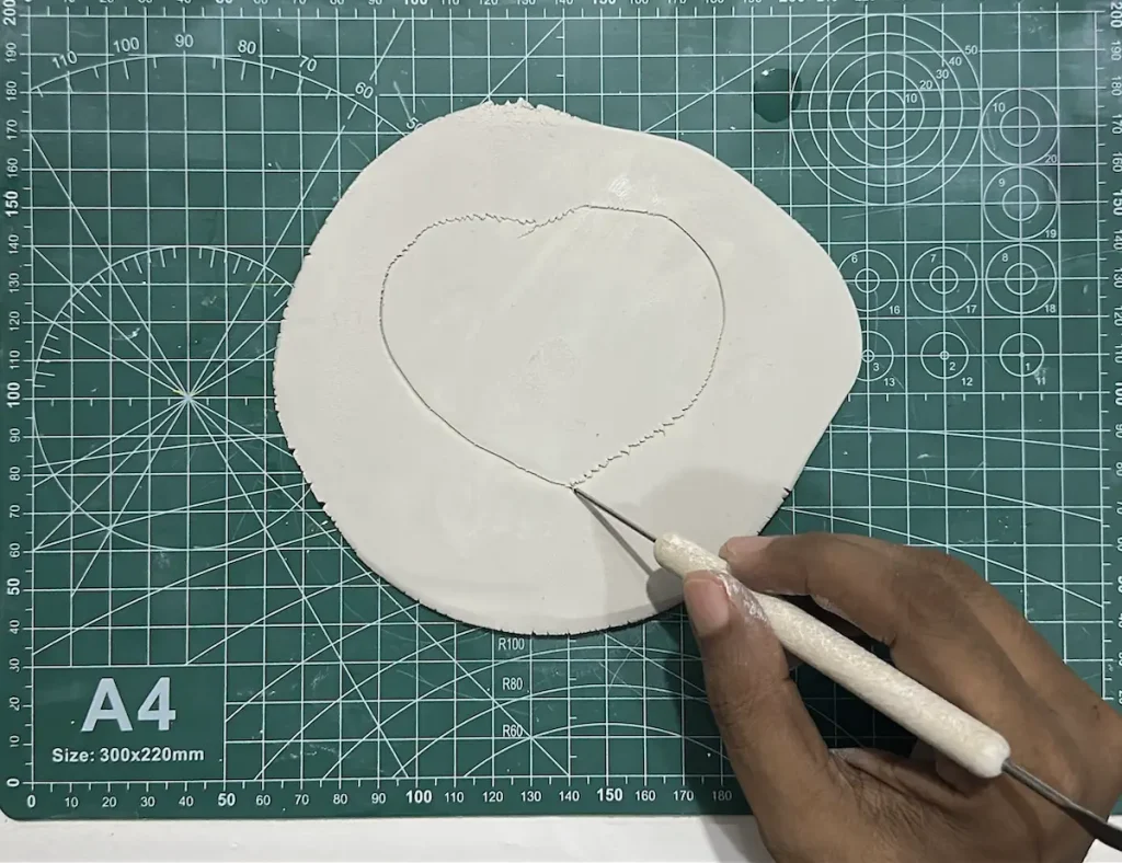 tracing the peach shape